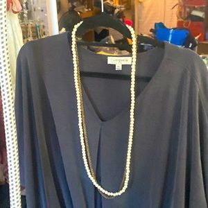 👀WOW! Faux Pearl + Gold tone Chains(2) =39 in.Of GLAMOROUS!😱